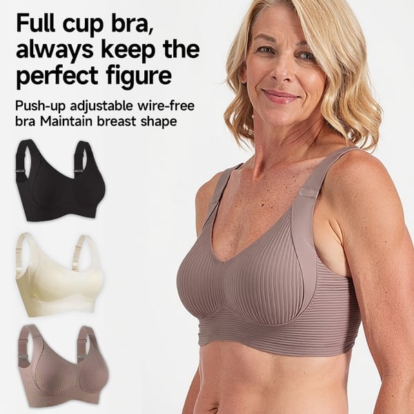 šBuy 1 Get 3 PacksšWomen's Ribbed Push Up Adjustable Wireless Bra
