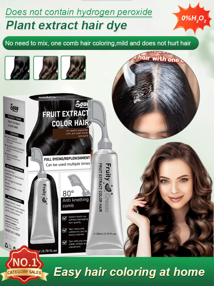 🔥2025 Hot Sale🔥Fruit Essence Hair Dyeing Comb