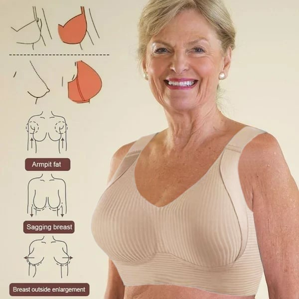 šBuy 1 Get 3 PacksšWomen's Ribbed Push Up Adjustable Wireless Bra