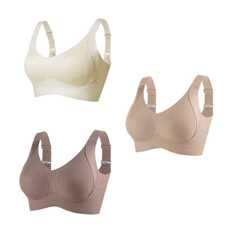 šBuy 1 Get 3 PacksšWomen's Ribbed Push Up Adjustable Wireless Bra