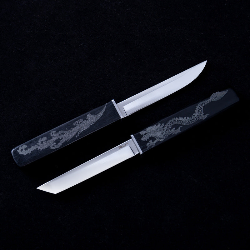 Outdoor Camping Portable Dragon and Phoenix Double Blades