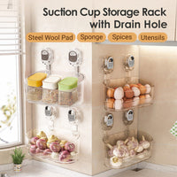 đ„New Upgrade đHot Sale 50% Offđ„Suction Cup Storage Rack with Drain HoleăFactory direct salesă