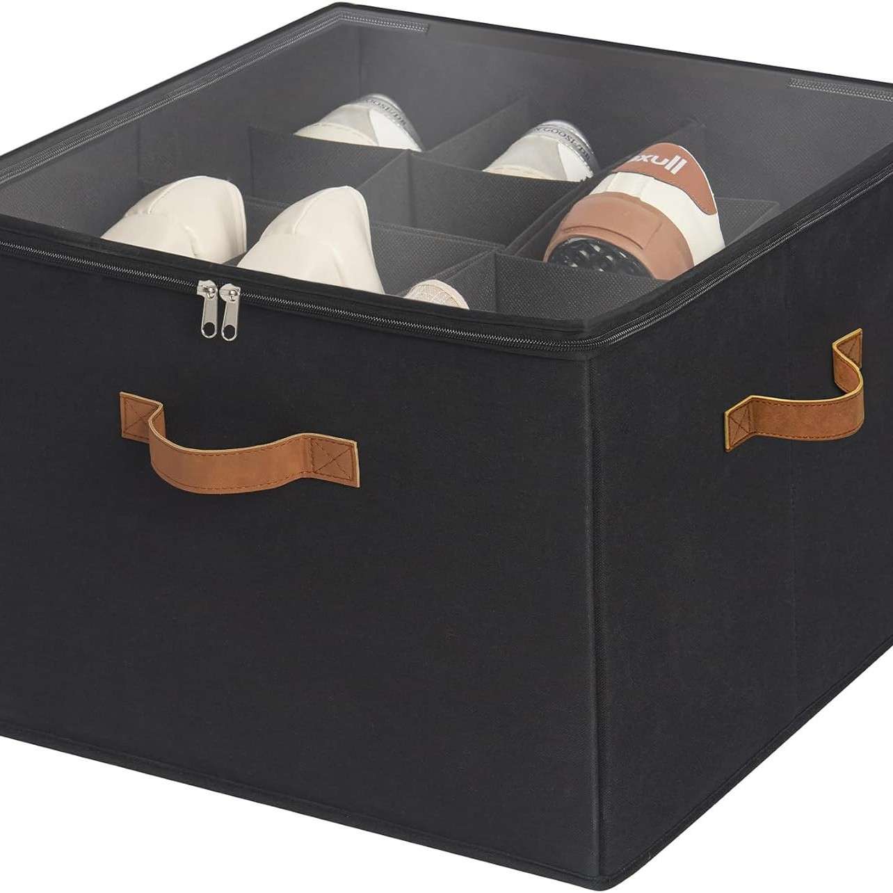 👟Transparent, foldable PVC shoe box, waterproof shoe organiser for the office