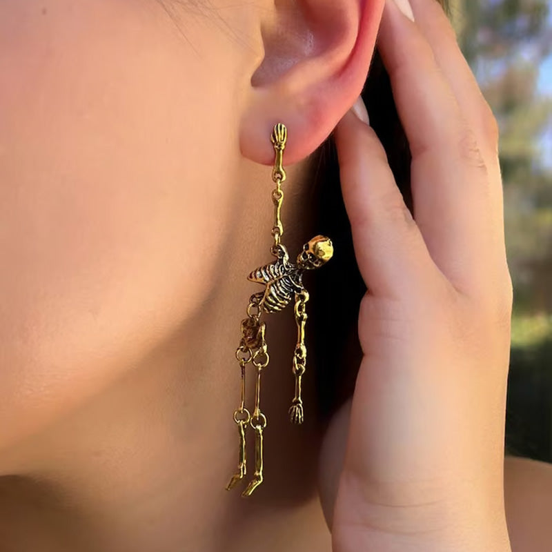 🎅 Halloween Pre-sale 🎁Jointed Skeleton Dangle Long Earrings