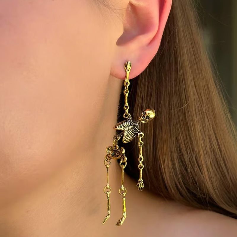 🎅 Halloween Pre-sale 🎁Jointed Skeleton Dangle Long Earrings