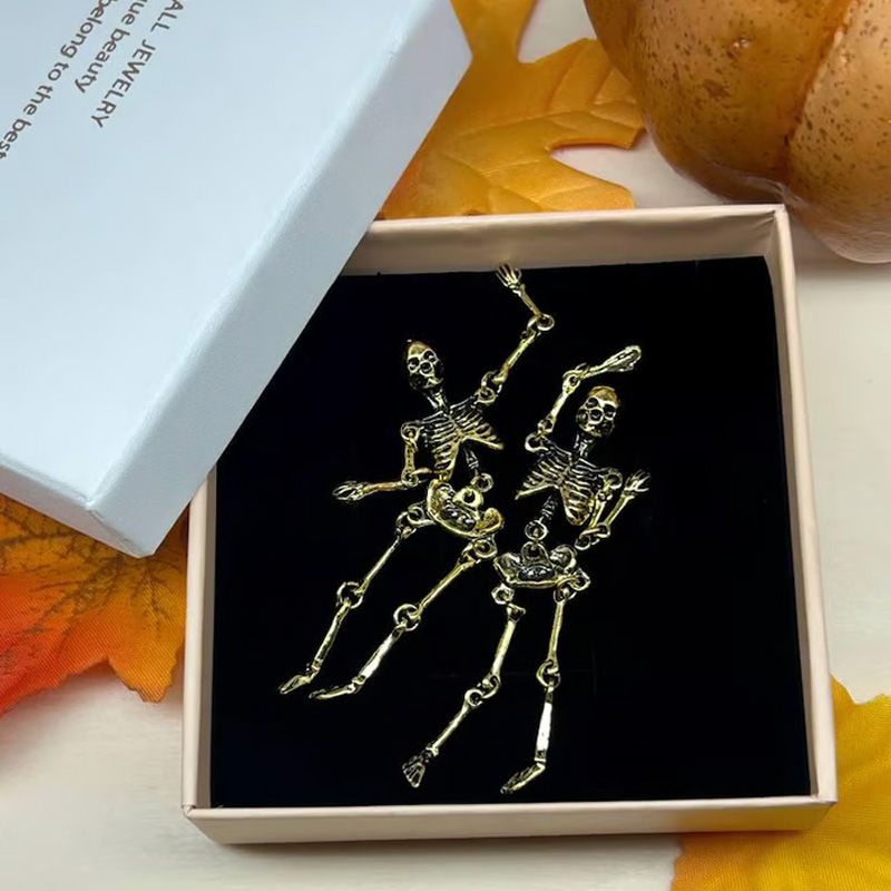 🎅 Halloween Pre-sale 🎁Jointed Skeleton Dangle Long Earrings