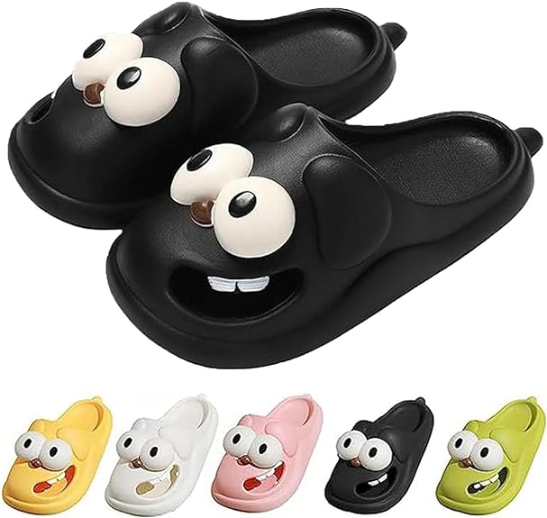 🔥Halloween Gifts🔥3D Big Eye Dog Fun Cartoon Eva Slippers
