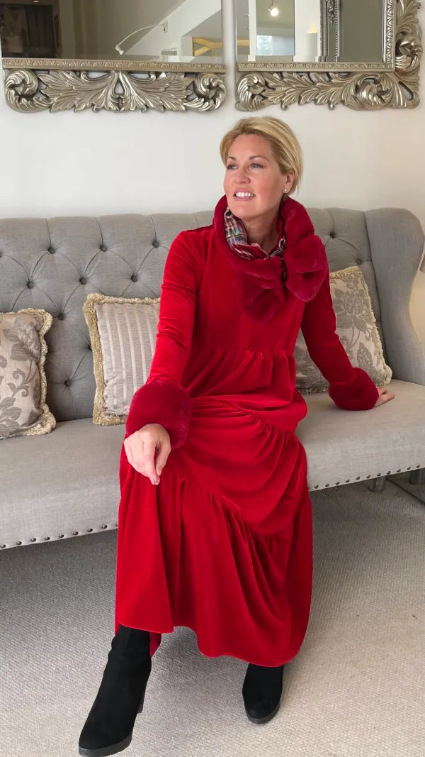 🔥🎅early christmas sale 49% off🎄Solid Color Pleatd Midi Swing Dress