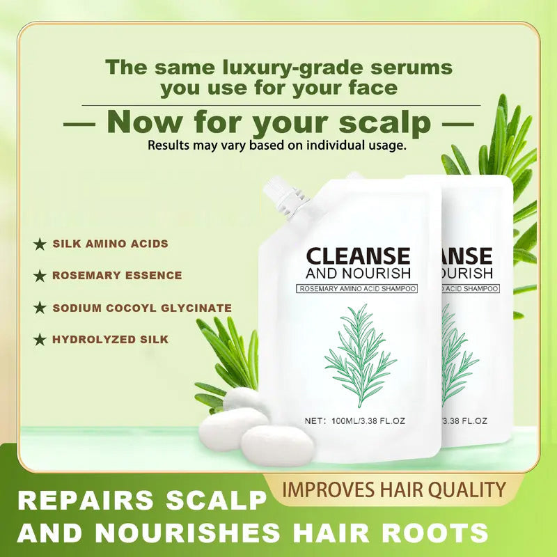 Smooth & Glossy Hair Shampoo - Natural growth, deep follicle repair, Sulfate-Free Formula for All Hair Types