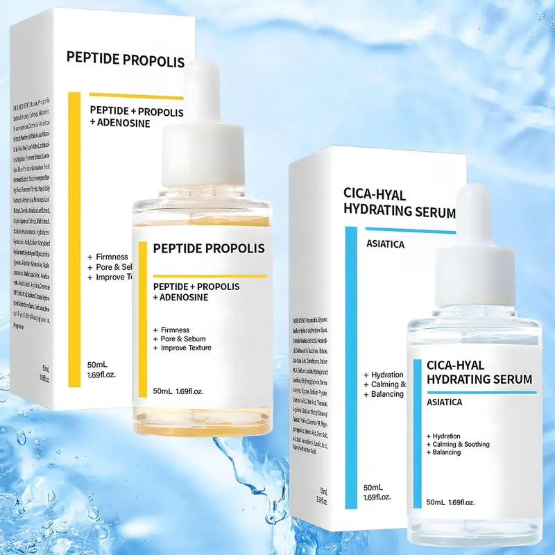 2PCS Hydration & Wrinkle Renewal Serum, Peptide Propolis Complex, Anti Aging Facial Serum, Deep Moisturizing and boosts skin elasticity, Suitable for All Skin Types