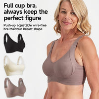 🎁Buy 1 Get 3 Packs💕Women's Ribbed Push Up Adjustable Wireless Bra
