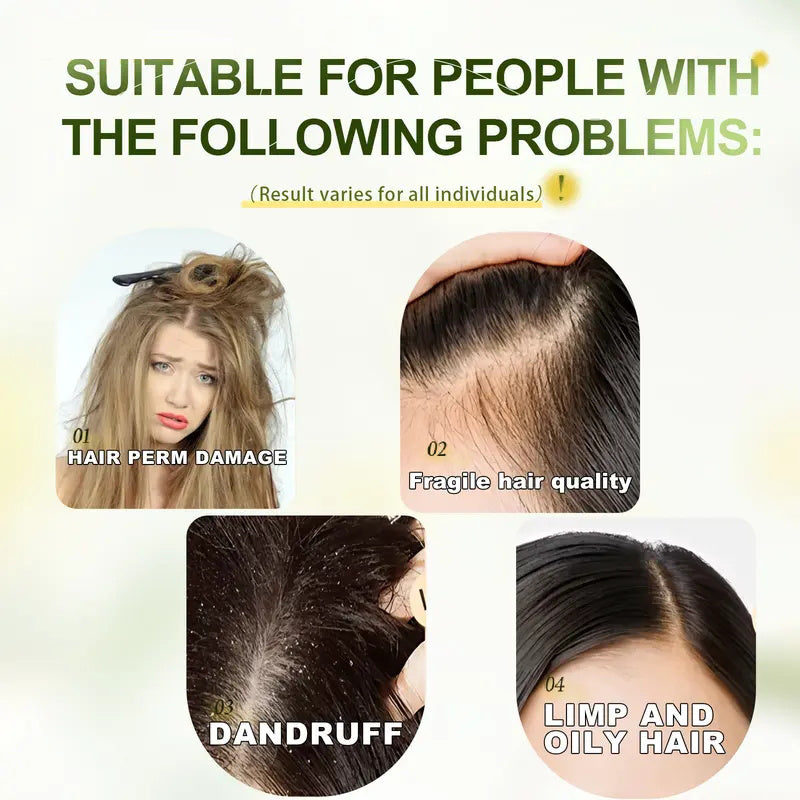 Smooth & Glossy Hair Shampoo - Natural growth, deep follicle repair, Sulfate-Free Formula for All Hair Types