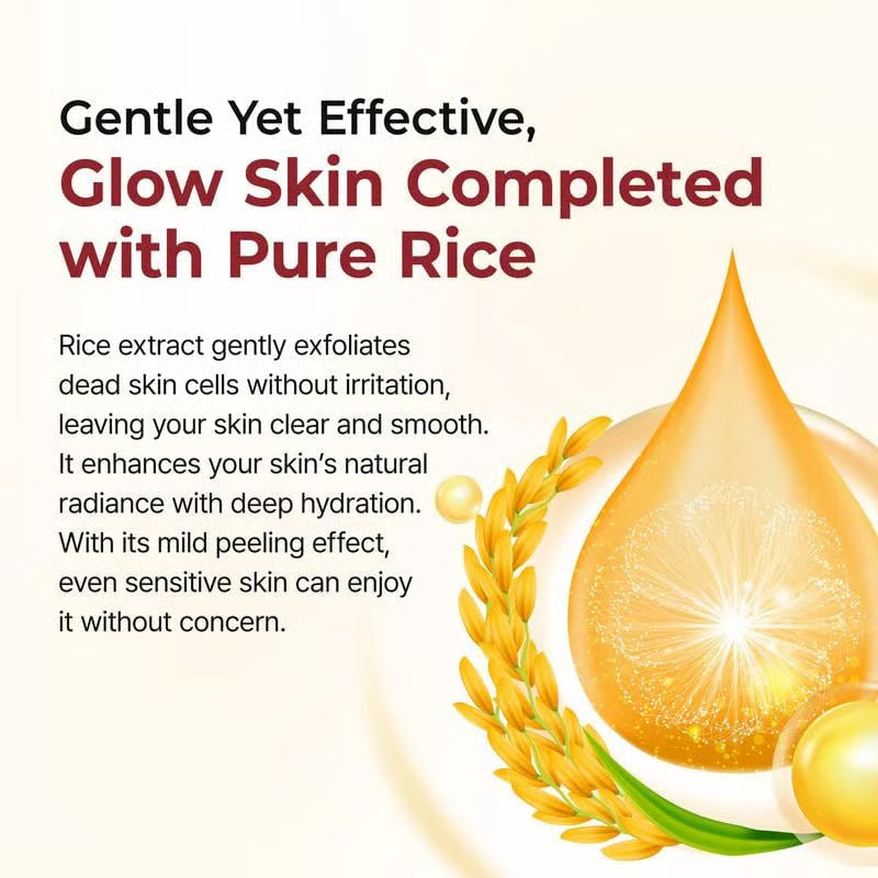Peel Shot Glow Rice Ampoule Duo - Serums for Brightening, Exfoliating, and Moisturizing - Suitable for All Skin Types