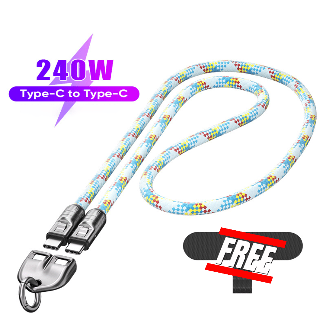 ⚡C to C 240W Charging Cable with Wearable Bracelet Design