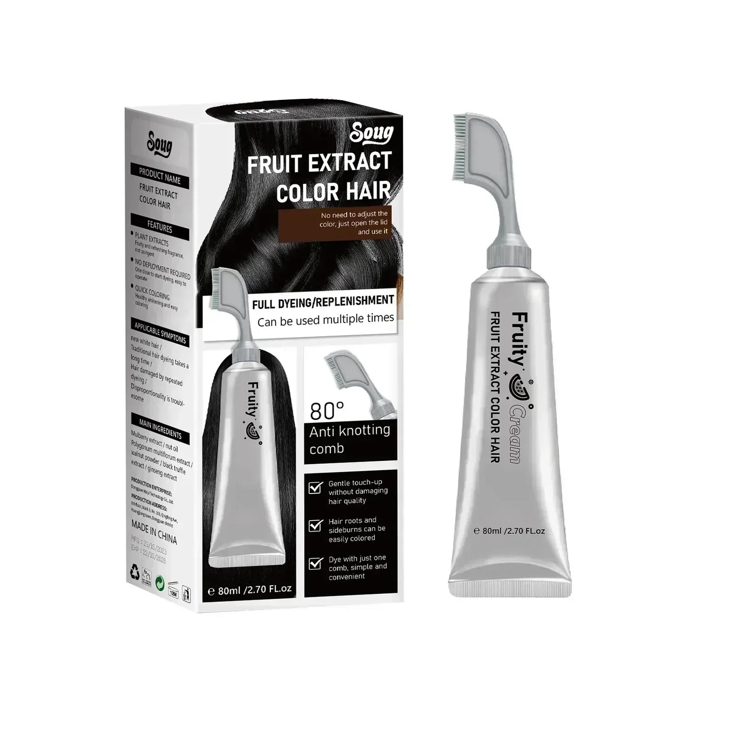 🔥2025 Hot Sale🔥Fruit Essence Hair Dyeing Comb