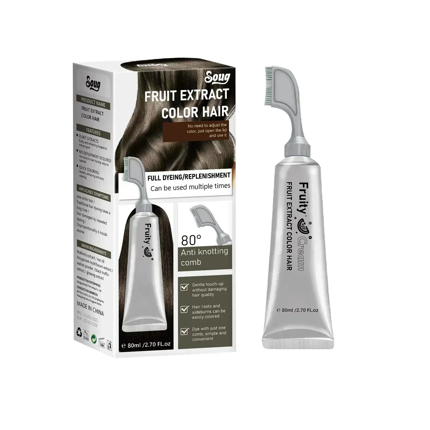 🔥2025 Hot Sale🔥Fruit Essence Hair Dyeing Comb