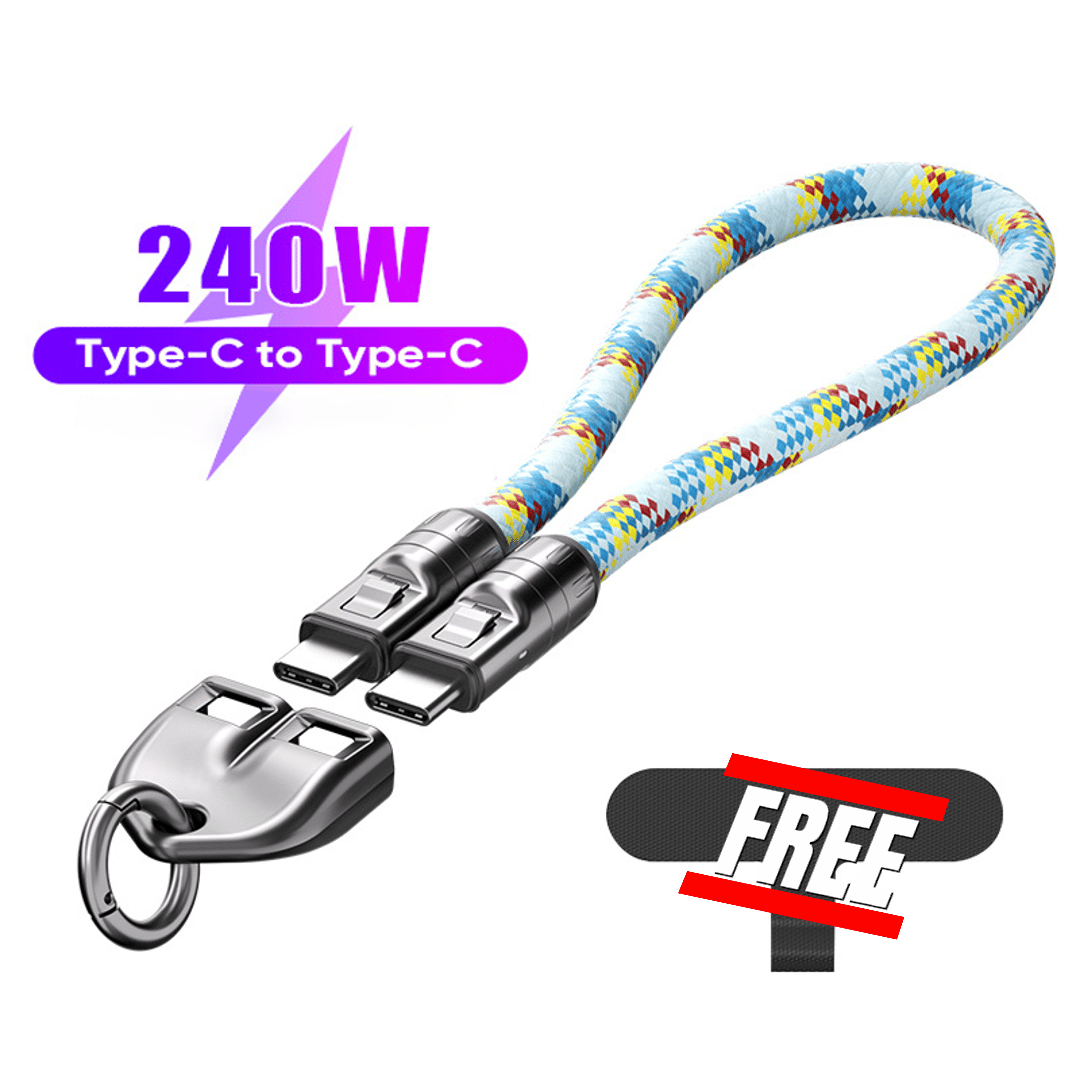⚡C to C 240W Charging Cable with Wearable Bracelet Design