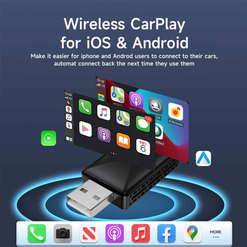 📢📢Flash Sale: Ending in 3 Hours!⏰⏰Wireless CarPlay Box with USB Port