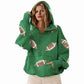 Women's Sequined Patchwork Hoodie