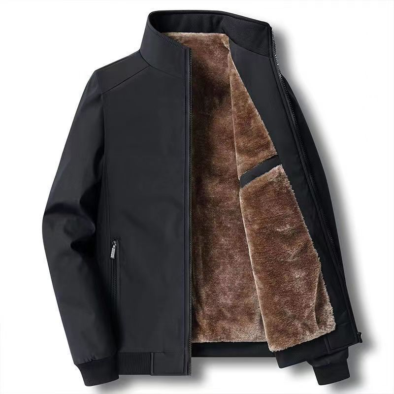 🔥This Week's Special Price:£21.99!!🧥💦Men's Solid Color Zip Up Warm Jacket -❄️Anti-wrinkle, windproof, rainproof and snowproof!