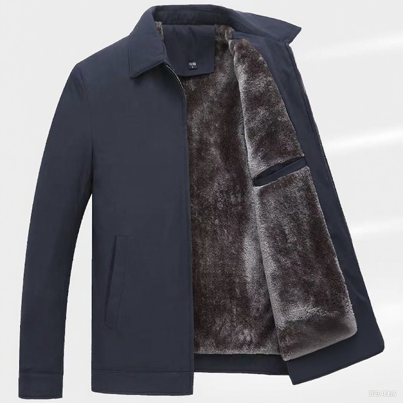 🔥This Week's Special Price:£21.99!!🧥💦Men's Solid Color Zip Up Warm Jacket -❄️Anti-wrinkle, windproof, rainproof and snowproof!